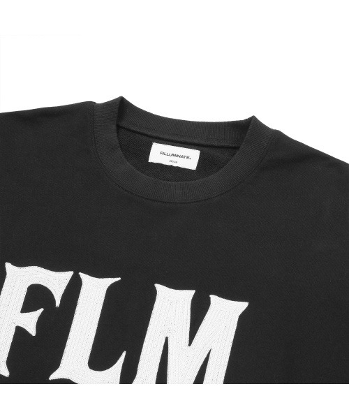 F.ILLUMINATE(フィルミネイト)の「FLM スティッチロゴスウェットシャツ-ブラック(スウェット・メンズ・その他・SMALL/MEDIUM/LARGE)」の6枚目の写真