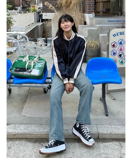 MUSINSA STANDARD WOMAN（ムシンサスタンダードウーマン）の「ウィメンズフレキシブルクルーネック長袖Tシャツ[クリーム]（Tシャツ/カットソー・レディース・その他・SMALL/MEDIUM/LARGE/X-LARGE/X-SMALL）」の2枚目の写真