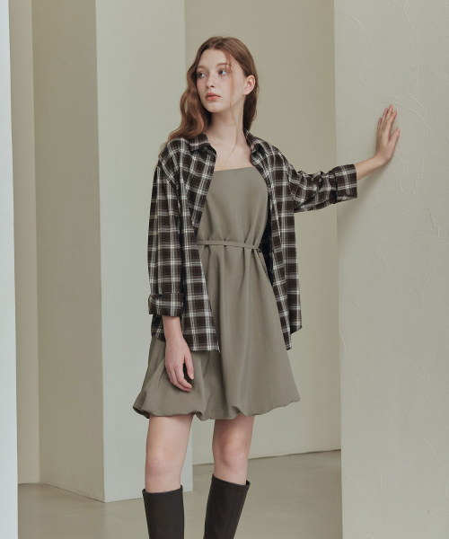 ZEROSTREET(ゼロストリート)の「バルーンワンピース / モカムース(ワンピース・レディース・モカ・SMALL/MEDIUM)」の2枚目の写真