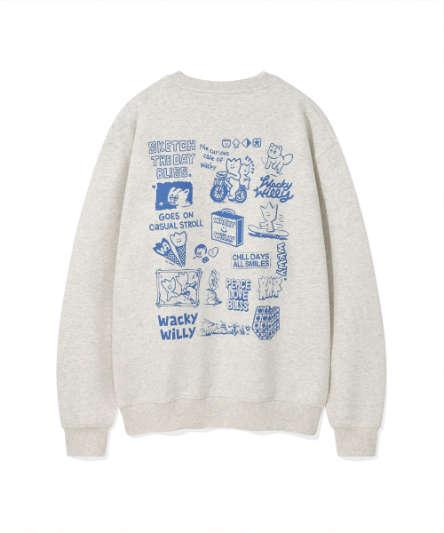 Wacky WiLLy(ワッキーウィリー)の「バックプリントレタリングスウェットライトグレー(スウェット・レディース・その他・SMALL/MEDIUM/LARGE/X-LARGE/X-SMALL)」の1枚目の写真