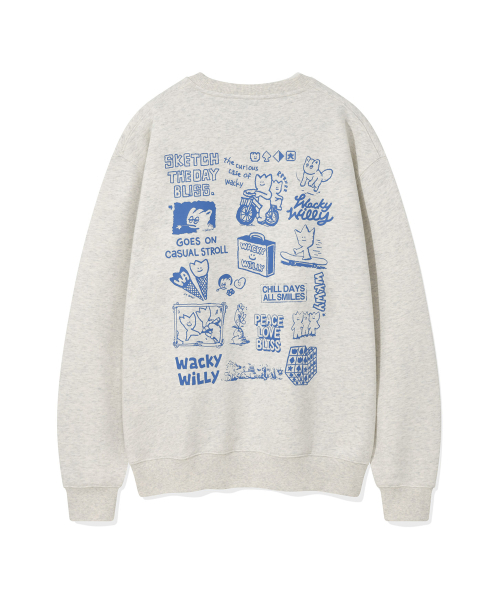 Wacky WiLLy(ワッキーウィリー)の「バックプリントレタリングスウェットライトグレー(スウェット・レディース・その他・SMALL/MEDIUM/LARGE/X-LARGE/X-SMALL)」の3枚目の写真