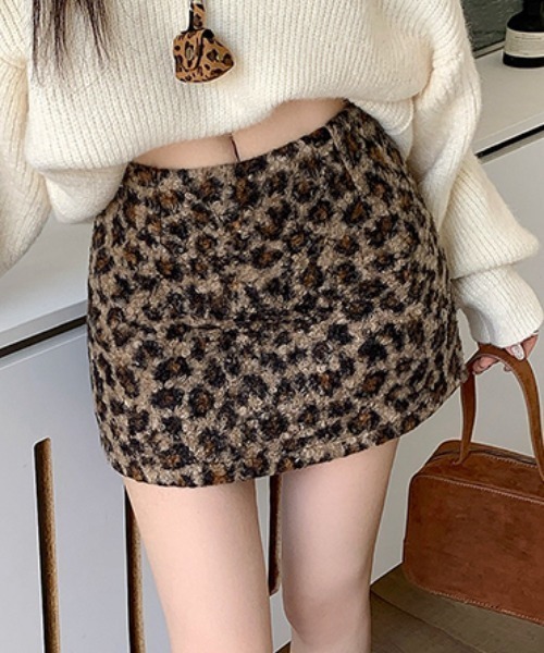 Vipoa(ヴィポア)の「Leopard Terry Mini Skirt(スカート・レディース・グレー/ブラウン・FREE)」の11枚目の写真