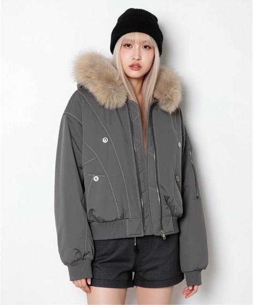 A'GEM/9 × .kom 『.kom/ドットケーオーエム』 【ファー取り外し可能