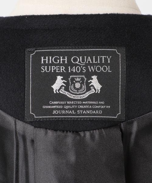 追加2》スーパー140ビーバーノーカラーミドルコート（ノーカラーコート