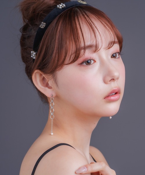 Os accessory（オズアクセサリー）の「Os　-オズ-　【金属アレルギー対応】パールボールチェーンピアス（ピアス（両耳用）・レディース・ゴールド/シルバー・ONE SIZE）」の8枚目の写真