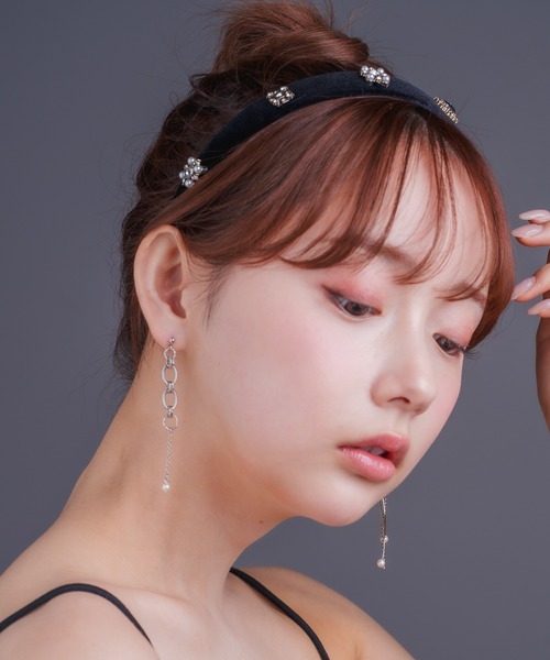 Os accessory（オズアクセサリー）の「Os　-オズ-　【金属アレルギー対応】パールボールチェーンピアス（ピアス（両耳用）・レディース・ゴールド/シルバー・ONE SIZE）」の9枚目の写真