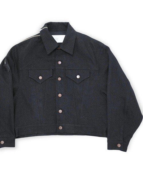 I'm here:(アイムヒアー)の「【i'm here:】 1-ZIP : DENIM JACKET(デニムジャケット・メンズ・ブルー/ブラック・MEDIUM/SMALL)」の3枚目の写真