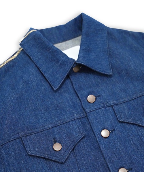 I'm here:(アイムヒアー)の「【i'm here:】 1-ZIP : DENIM JACKET(デニムジャケット・メンズ・ブルー/ブラック・MEDIUM/SMALL)」の13枚目の写真