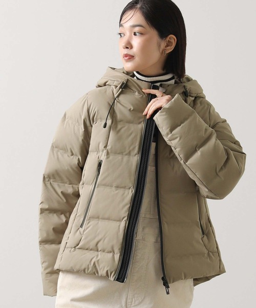 RISLEY リズレイ　2wayダウンジャケット RISLEY リズレー ダウンジャケット 黒×白 フード付 バイカラー 2way