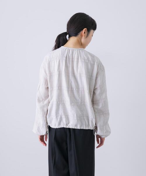 シャドーチェックドロストカーディガン（カーディガン/ボレロ）｜か