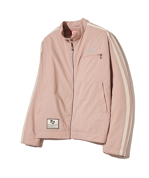 PHYPS MOTORCYCLE(フィップスモーターサイクル)の「Honda Nylon semi crop Track Jacket Pink(ナイロンジャケット・レディース・その他・XX-LARGE/SMALL/MEDIUM/LARGE/X-LARGE)」の3枚目の写真