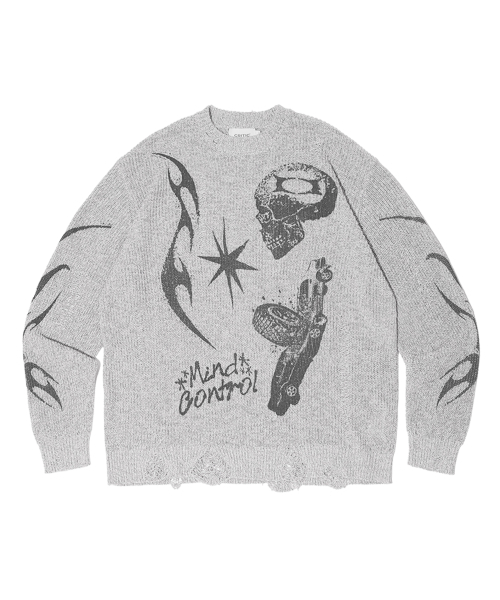 CRITIC(クリティック)の「CRITIC CHAOS DAMAGE KNIT GREY(ニット/セーター・レディース・その他・MEDIUM/LARGE/X-LARGE)」の2枚目の写真