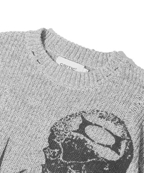 CRITIC(クリティック)の「CRITIC CHAOS DAMAGE KNIT GREY(ニット/セーター・レディース・その他・MEDIUM/LARGE/X-LARGE)」の4枚目の写真