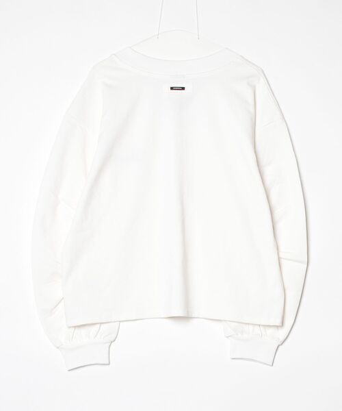 DOUBLE STANDARD CLOTHING(ダブルスタンダードクロージング)の「コットン天竺 ギャザートップス(スウェット・レディース・オフホワイト/ベージュ・FREE)」の4枚目の写真