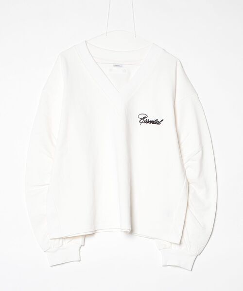 DOUBLE STANDARD CLOTHING(ダブルスタンダードクロージング)の「コットン天竺 ギャザートップス(スウェット・レディース・オフホワイト/ベージュ・FREE)」の18枚目の写真