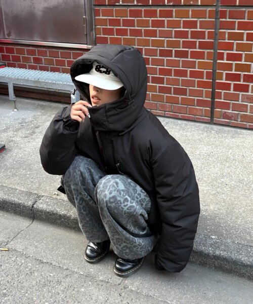 セール】【ユニセックス】防風/中綿/2WAYウォーマーパファーブルゾン