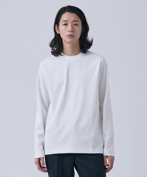 B.C STOCK(ベーセーストック)の「シルケットポンチ ロングスリーブTシャツ(Tシャツ/カットソー・メンズ・ホワイト/ベージュ/ネイビー/チャコールグレー・SMALL/MEDIUM/LARGE)」の10枚目の写真