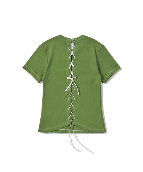 NYXX(エヌワイエックスエックス)の「BACK TANGLED TEE KHAKI(Tシャツ/カットソー・レディース・その他・FREE)」の3枚目の写真