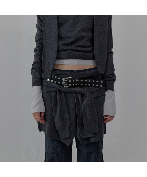 LCDC TM(エルシーディーシーティーエム)の「TIED DETAIL LAYERED KNIT SKIRT (MELANGE GREY)(ニット/セーター・レディース・その他・SMALL/MEDIUM)」の1枚目の写真