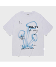 PHYSICAL DEPARTMENT（フィジカル デパートメント）の「Spray Big Mushroom Short Sleeve T-Shirt_White（Tシャツ/カットソー）」