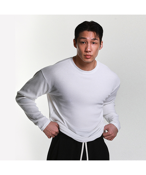 RVD(アールブイディー)の「ワッフルセミマッスルフィットロングスリーブ (オフホワイト)(Tシャツ/カットソー・メンズ・その他・LARGE/X-LARGE/2XL)」の1枚目の写真