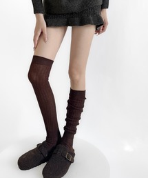 leune（ルネ）の「リブ切り替えルーズニーハイソックス（ソックス/靴下）」