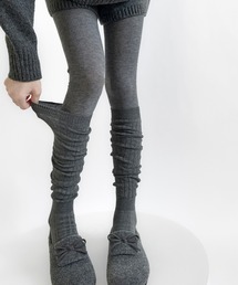 leune（ルネ）の「リブ切り替えルーズニーハイソックス（ソックス/靴下）」