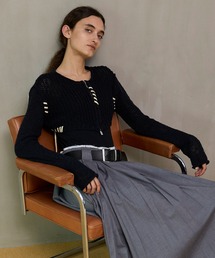 MAISON SPECIAL | Zip Short Cardigan with Babouche Collar/バブーシュカ付ジップショートカーディガン(カーディガン/ボレロ)