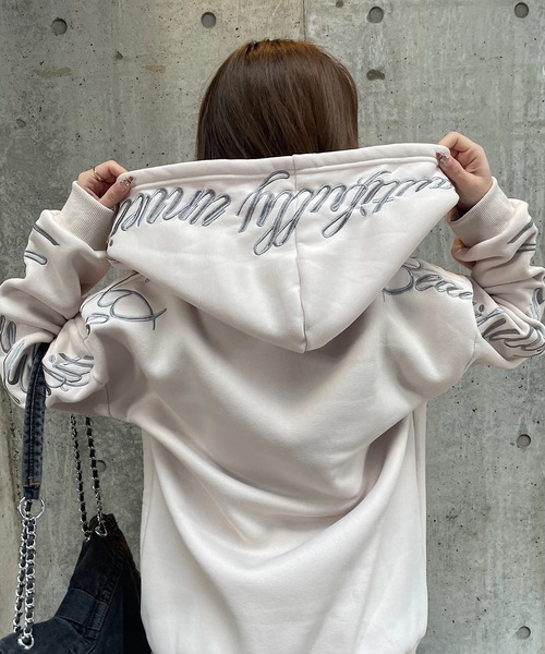 セール】[裏起毛] ロゴ刺繍ジップパーカー（パーカー）｜ROGER AND RAW