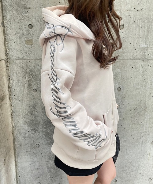 セール】[裏起毛] ロゴ刺繍ジップパーカー（パーカー）｜ROGER AND RAW