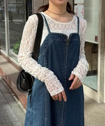 RANAN（ラナン）の「フロントジップデニムジャンスカ（ワンピース）」