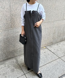 RANAN（ラナン）の「フロントジップデニムジャンスカ（ワンピース）」