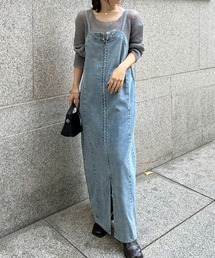 RANAN（ラナン）の「フロントジップデニムジャンスカ（ワンピース）」