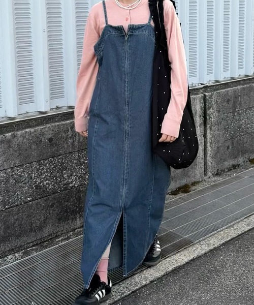 RANAN（ラナン）の「フロントジップデニムジャンスカ（ワンピース・レディース・ブルー/グレー/ネイビー・L/LL/M/S）」の17枚目の写真