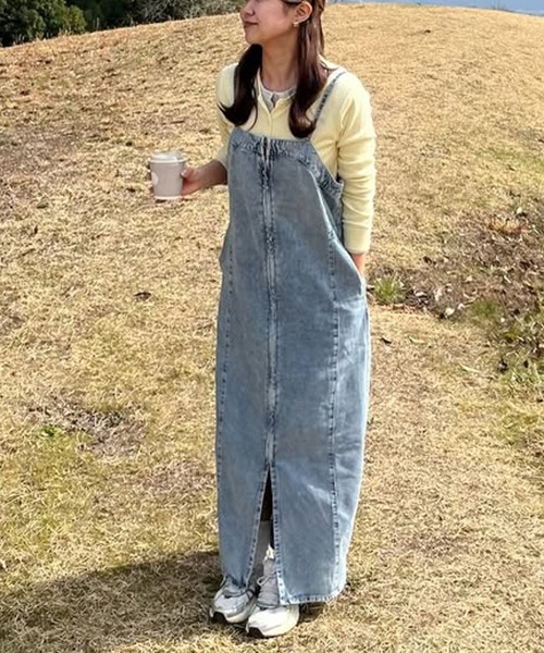 RANAN（ラナン）の「フロントジップデニムジャンスカ（ワンピース・レディース・ブルー/グレー/ネイビー・L/LL/M/S）」の14枚目の写真