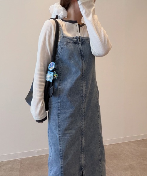 RANAN（ラナン）の「フロントジップデニムジャンスカ（ワンピース・レディース・ブルー/グレー/ネイビー・L/LL/M/S）」の19枚目の写真