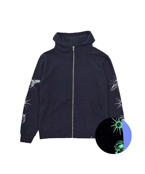 Space hoodie zip-up(Navy)（パーカー）｜AOX（エーオーエックス）の