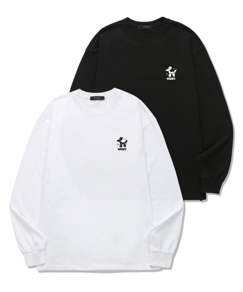 WISSY(ウィッシー)の「ミニパピーロゴ 長袖Tシャツ (WLS008) ホワイト(Tシャツ/カットソー・レディース・その他・SMALL/MEDIUM/LARGE/X-LARGE/XX-LARGE)」の3枚目の写真