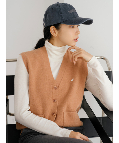 NITINA(ニティナ)の「ウール100ニットベストCM(ニット/セーター・レディース・キャメル・SMALL/MEDIUM)」の4枚目の写真