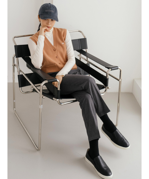 NITINA(ニティナ)の「ウール100ニットベストCM(ニット/セーター・レディース・キャメル・SMALL/MEDIUM)」の5枚目の写真