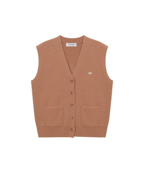NITINA(ニティナ)の「ウール100ニットベストCM(ニット/セーター・レディース・キャメル・SMALL/MEDIUM)」の7枚目の写真