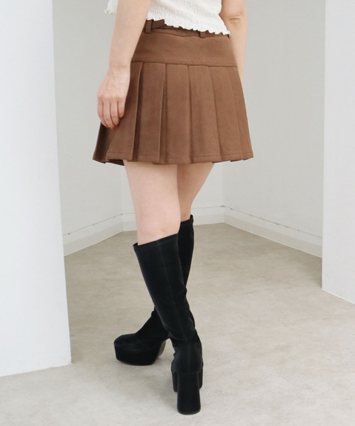 CECIL McBEE（セシルマクビー）の「チャームベルト付きプリーツスカパン（スカート・レディース・ダークベージュ/ブラウン/ブラック・MEDIUM）」の12枚目の写真