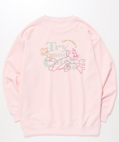 Tom&Jerry(トムアンドジェリー)の「【TOM&JERRY/トムとジェリー】ポンチ プリントクルーネックトレーナー(スウェット・レディース・ライトピンク/サックスブルー/クリーム/セージグリーン・LARGE/MEDIUM)」の12枚目の写真