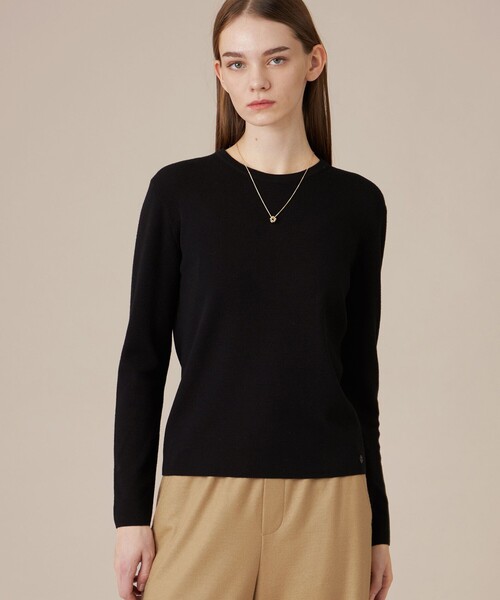 MACKINTOSH LONDON(マッキントッシュ ロンドン)の「レースカラーコンビニットプルオーバー(ニット/セーター・レディース・ベージュ/ブラック・38/40)」の3枚目の写真