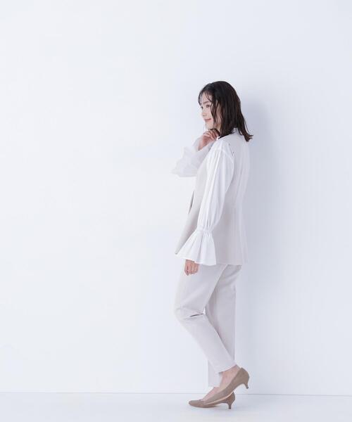 NATURAL BEAUTY BASIC(ナチュラルビューティーベーシック)の「◇フロントボタンペプラムジレ SETUP(その他アウター・レディース・ブルー/ネイビー/ベージュ・MEDIUM/SMALL)」の7枚目の写真