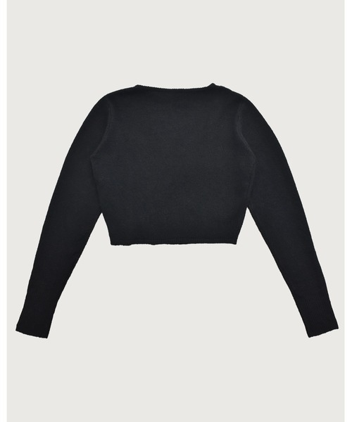 kiehtova（キエトヴァ）の「【kiehtova】ASYMMETRY KNIT TOPS/アシンメトリーニットトップス（Tシャツ/カットソー・レディース・ブラック/チャコール・FREE）」の9枚目の写真