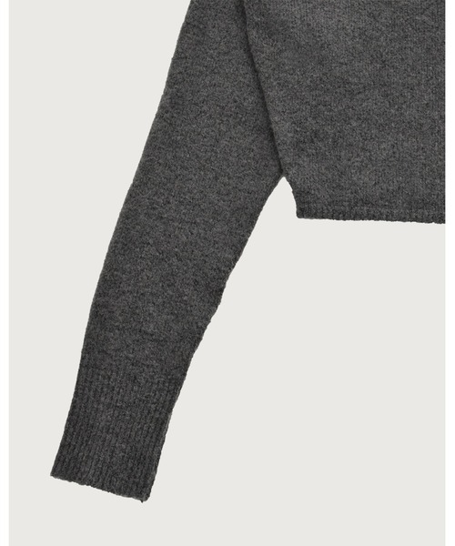 kiehtova（キエトヴァ）の「【kiehtova】ASYMMETRY KNIT TOPS/アシンメトリーニットトップス（Tシャツ/カットソー・レディース・ブラック/チャコール・FREE）」の13枚目の写真