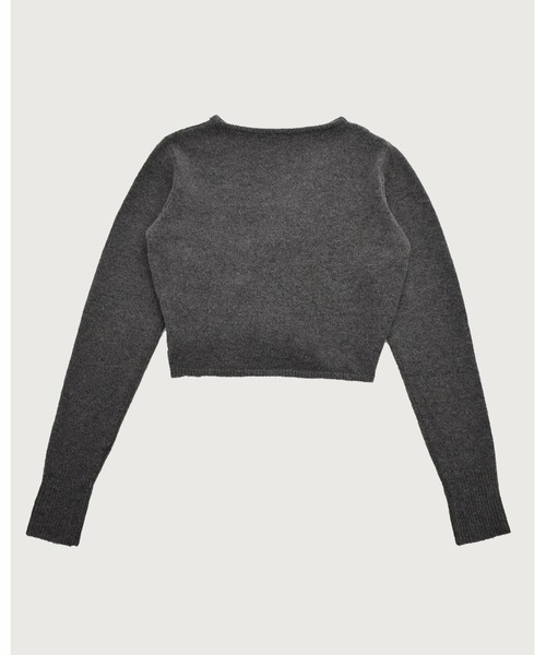 kiehtova（キエトヴァ）の「【kiehtova】ASYMMETRY KNIT TOPS/アシンメトリーニットトップス（Tシャツ/カットソー・レディース・ブラック/チャコール・FREE）」の14枚目の写真