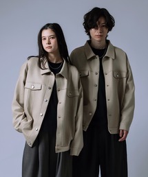 【Unisex】スエードタッチ ポンチジャケット