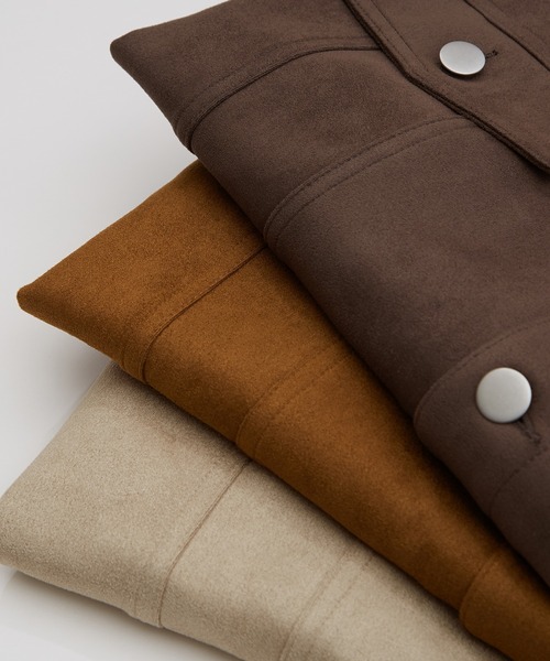 improves（インプローブス）の「【Unisex】スエードタッチ ポンチジャケット（ブルゾン・メンズ・ベージュ/キャメル/ブラウン・MEDIUM/LARGE）」の4枚目の写真